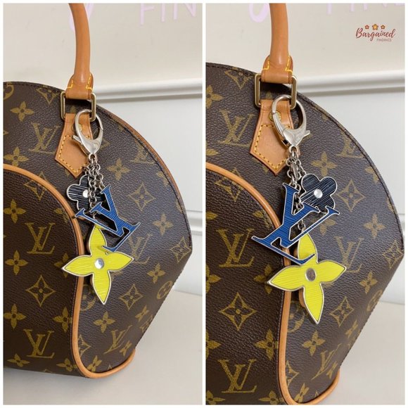 Authentic LOUIS VUITTON Bijossac Fleur De Epi Keyring Bag Charm - M67124 - Picture 4 of 13